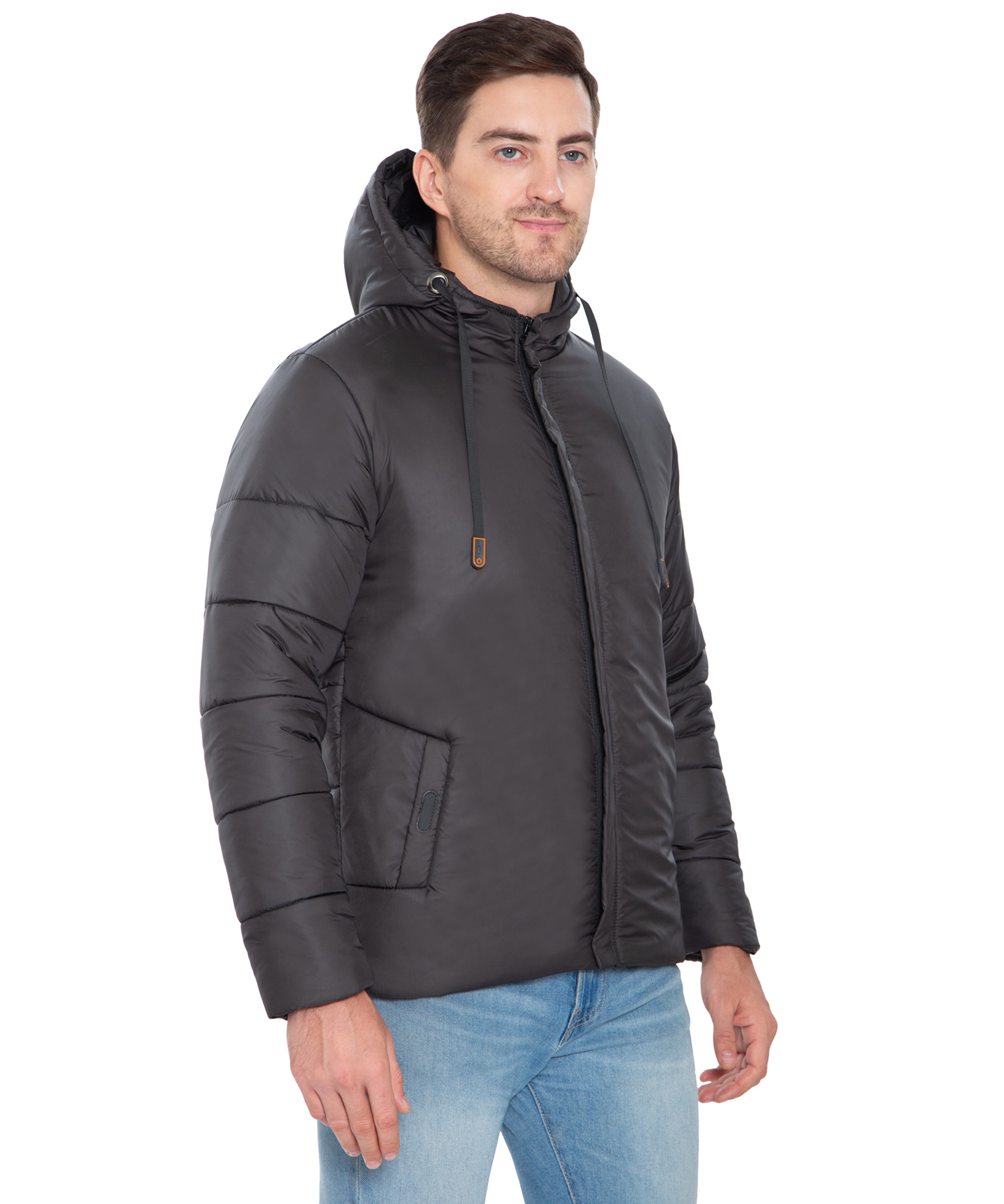 Warm black puffer on sale jacket